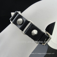 Spike bracelet Black leather bracelet new BGL-066